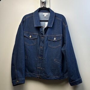 CJ Banks Classic Denim Jacket. Size 3X. NWT.